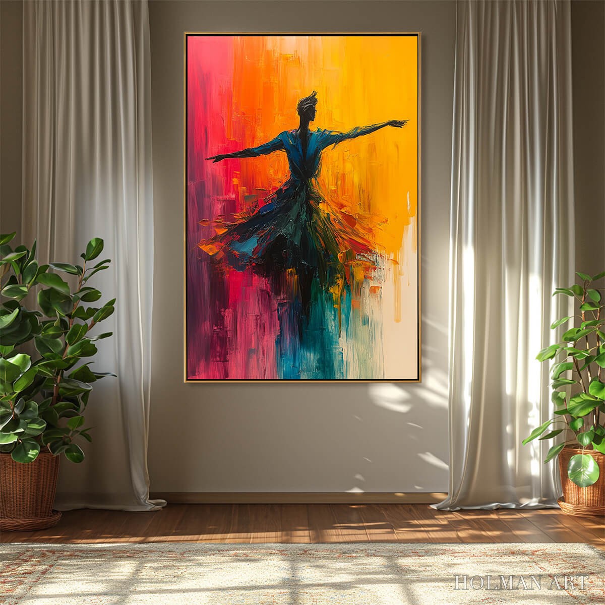 HOLMAN ART Soulflight – Textured Impasto Figurative Oil Painting of Dancer - image 2