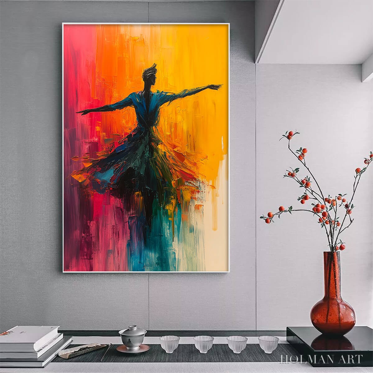 HOLMAN ART Soulflight – Textured Impasto Figurative Oil Painting of Dancer - image 4