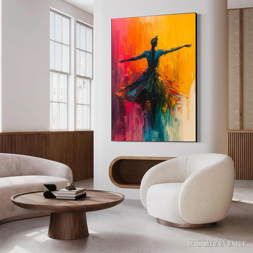 HOLMAN ART Soulflight – Textured Impasto Figurative Oil Painting of Dancer - image 5