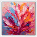 HOLMAN ART Feather Dance – Square Abstract Impasto Oil Painting on Canvas - image 1