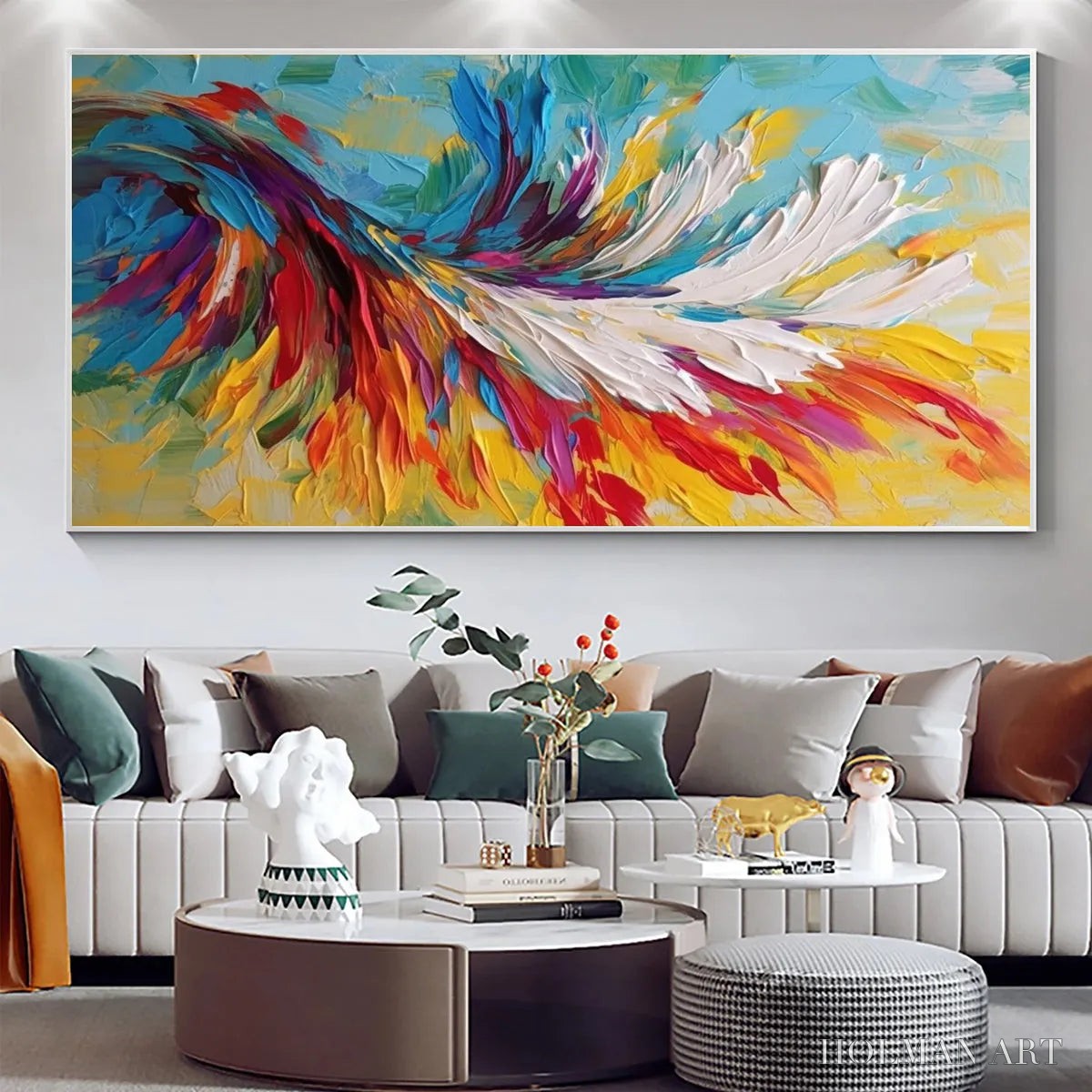 HOLMAN ART Colorful Whirlwind – Large Abstract Impasto Oil Painting on Canvas - image 2