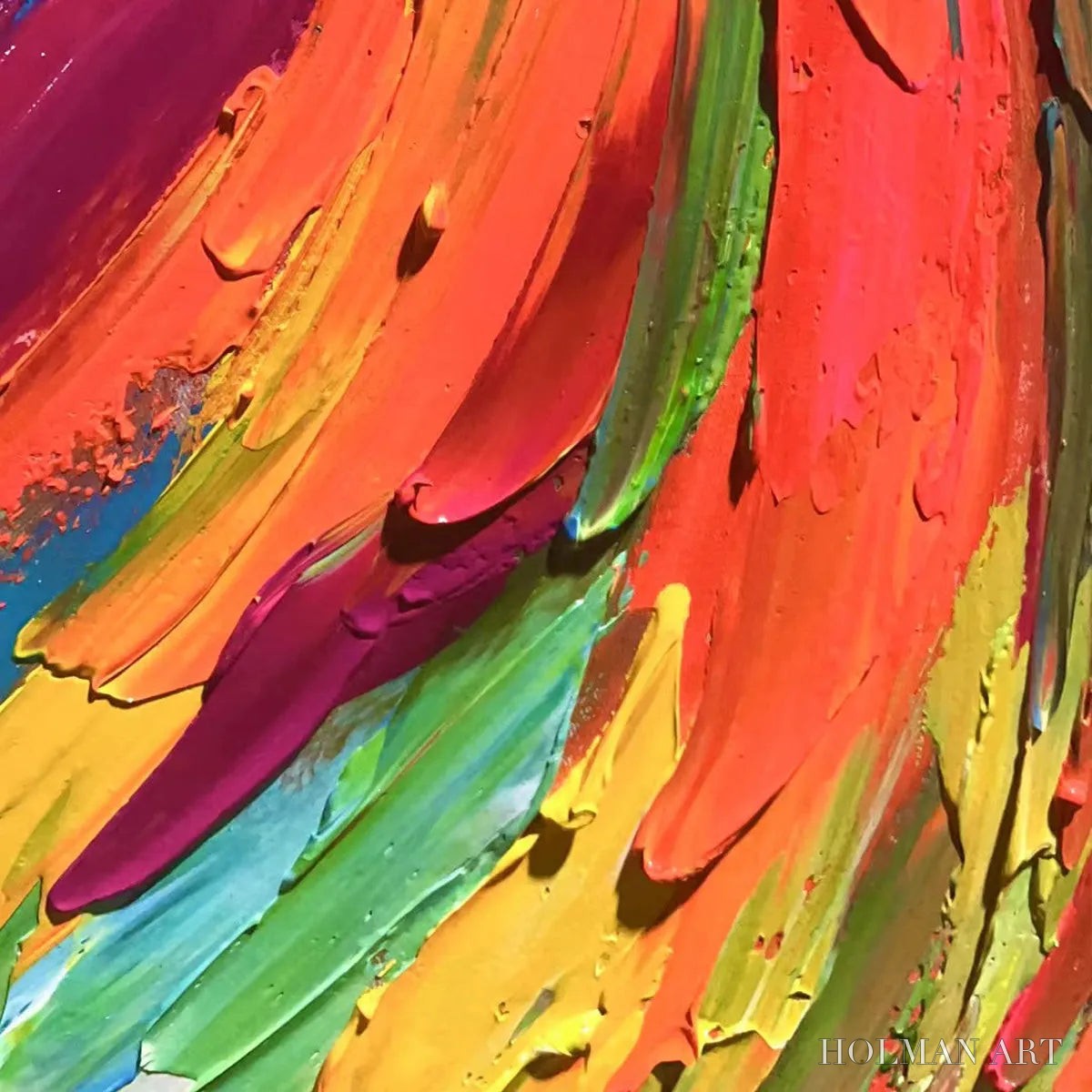 HOLMAN ART Colorful Whirlwind – Large Abstract Impasto Oil Painting on Canvas - image 5