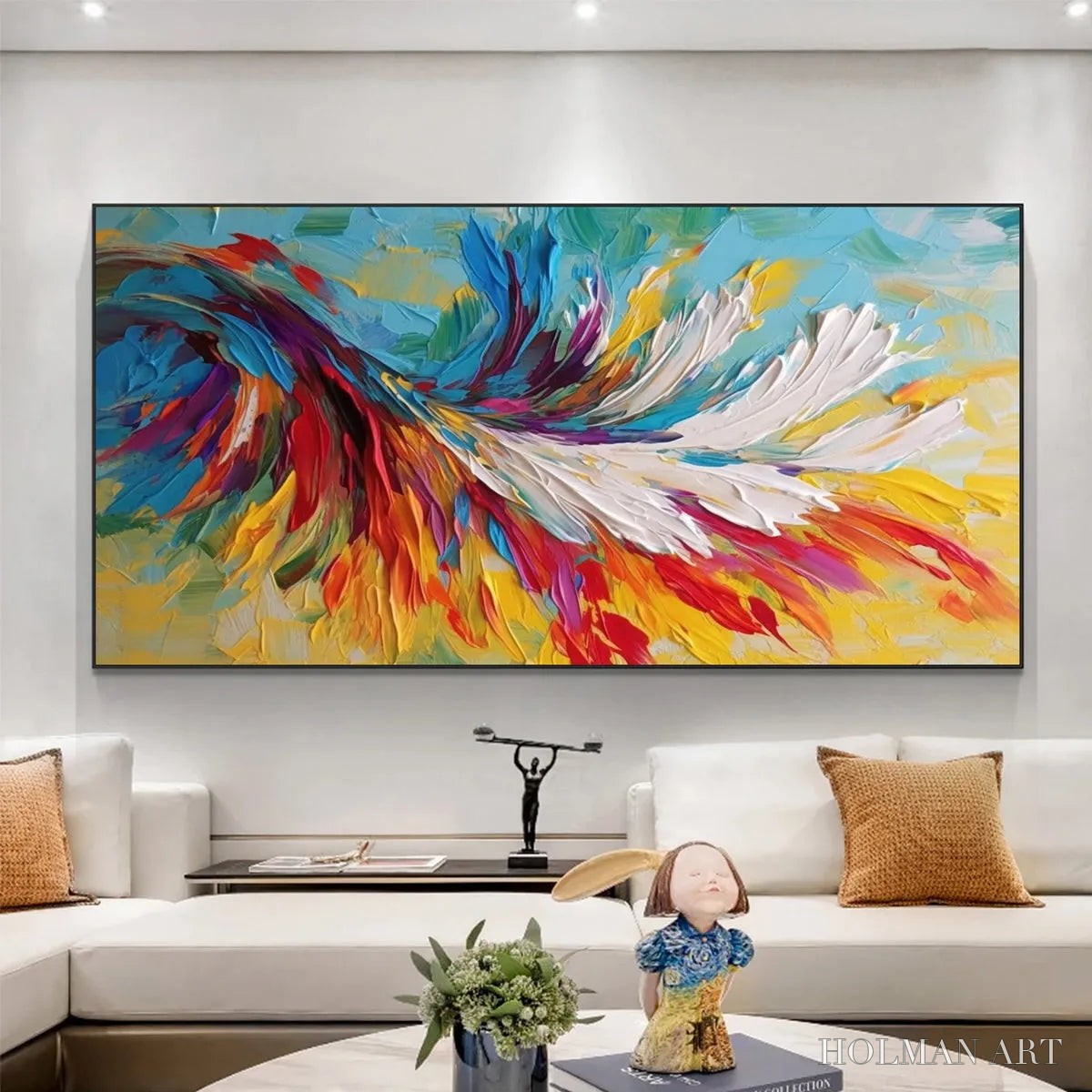 HOLMAN ART Colorful Whirlwind – Large Abstract Impasto Oil Painting on Canvas - image 6