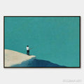 HOLMAN ART Blue Horizon – Minimal Blue Horizon Figure Art - image 1
