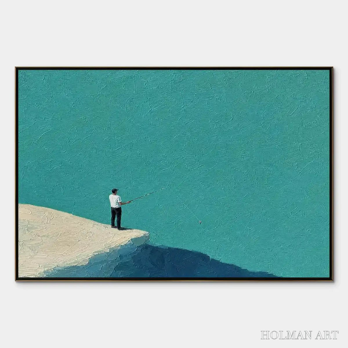 HOLMAN ART Blue Horizon – Minimal Blue Horizon Figure Art - image 1
