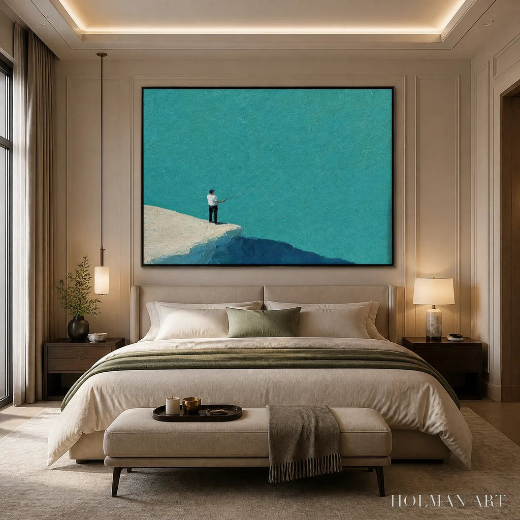 HOLMAN ART Blue Horizon – Minimal Blue Horizon Figure Art - image 2