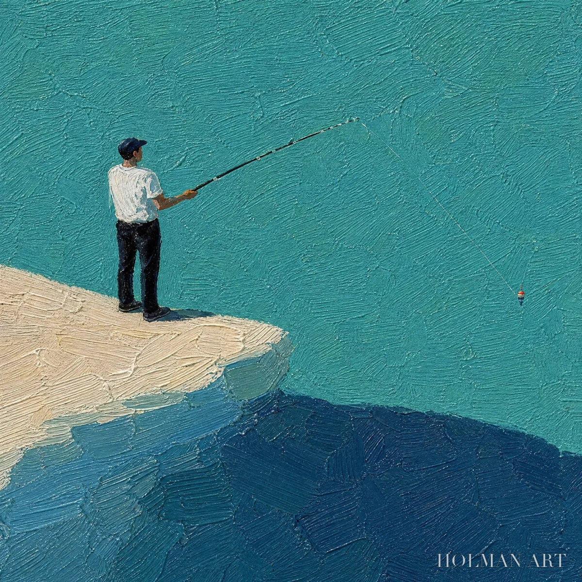 HOLMAN ART Blue Horizon – Minimal Blue Horizon Figure Art - image 3
