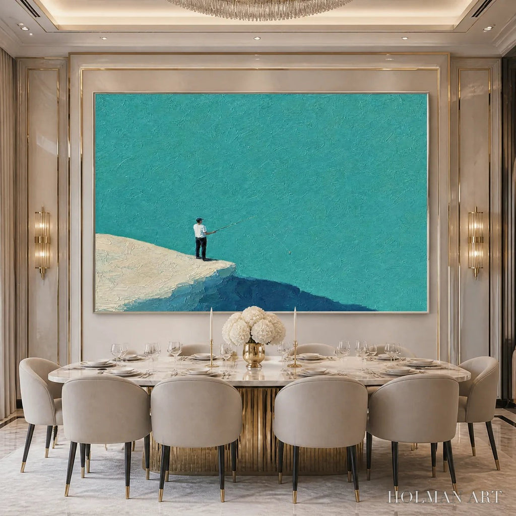HOLMAN ART Blue Horizon – Minimal Blue Horizon Figure Art - image 6
