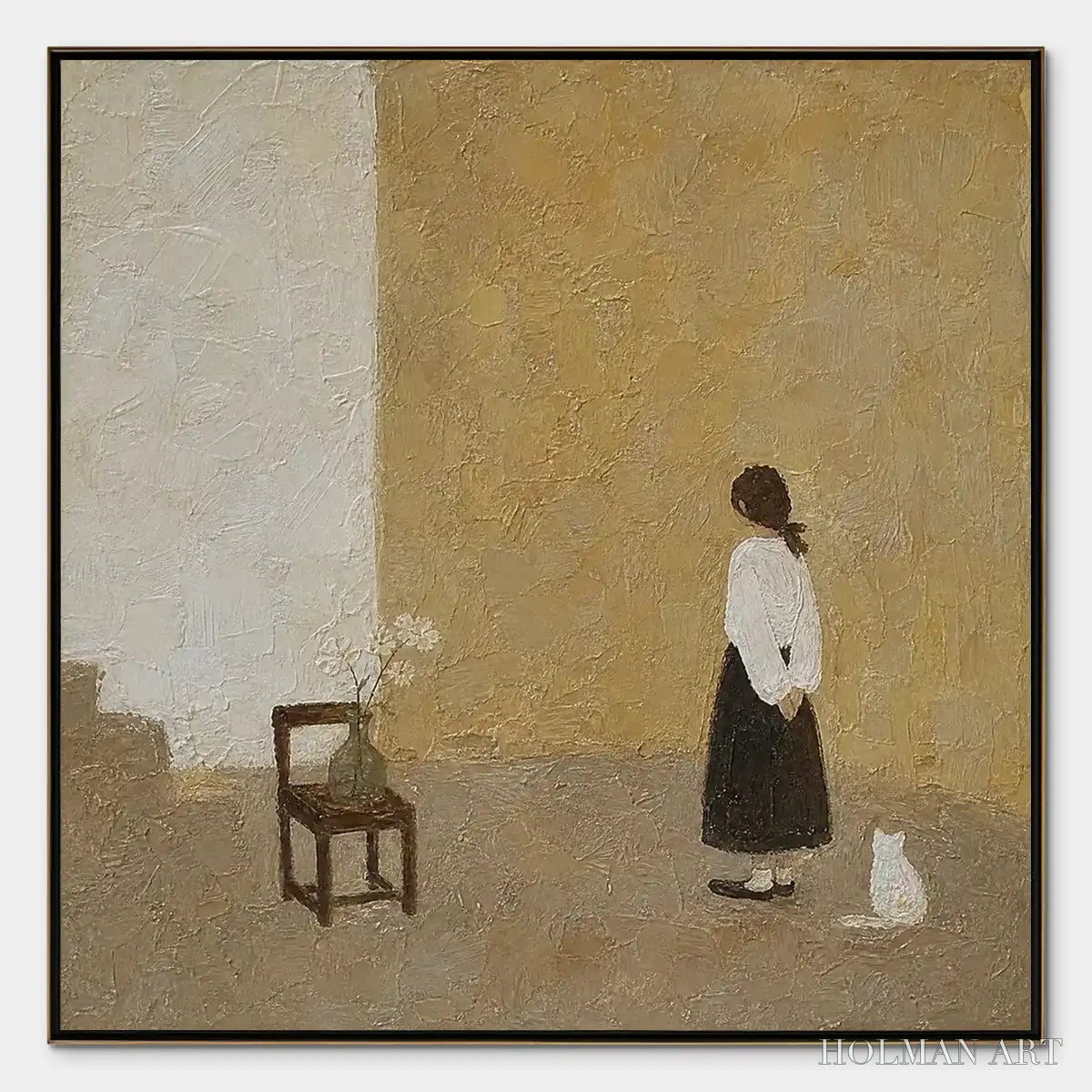 HOLMAN ART Still Room – Minimalist Woman Interior Painting - image 1