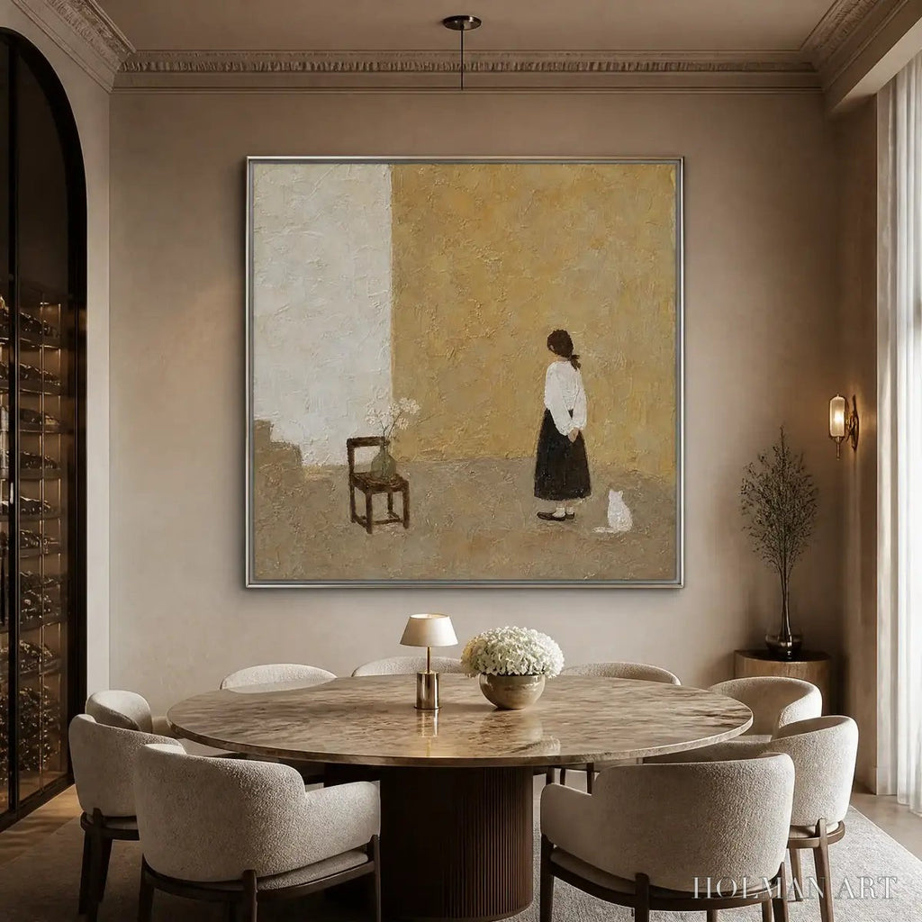 HOLMAN ART Still Room – Minimalist Woman Interior Painting - image 2