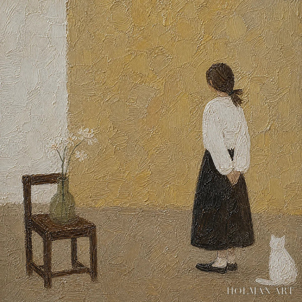 HOLMAN ART Still Room – Minimalist Woman Interior Painting - image 3