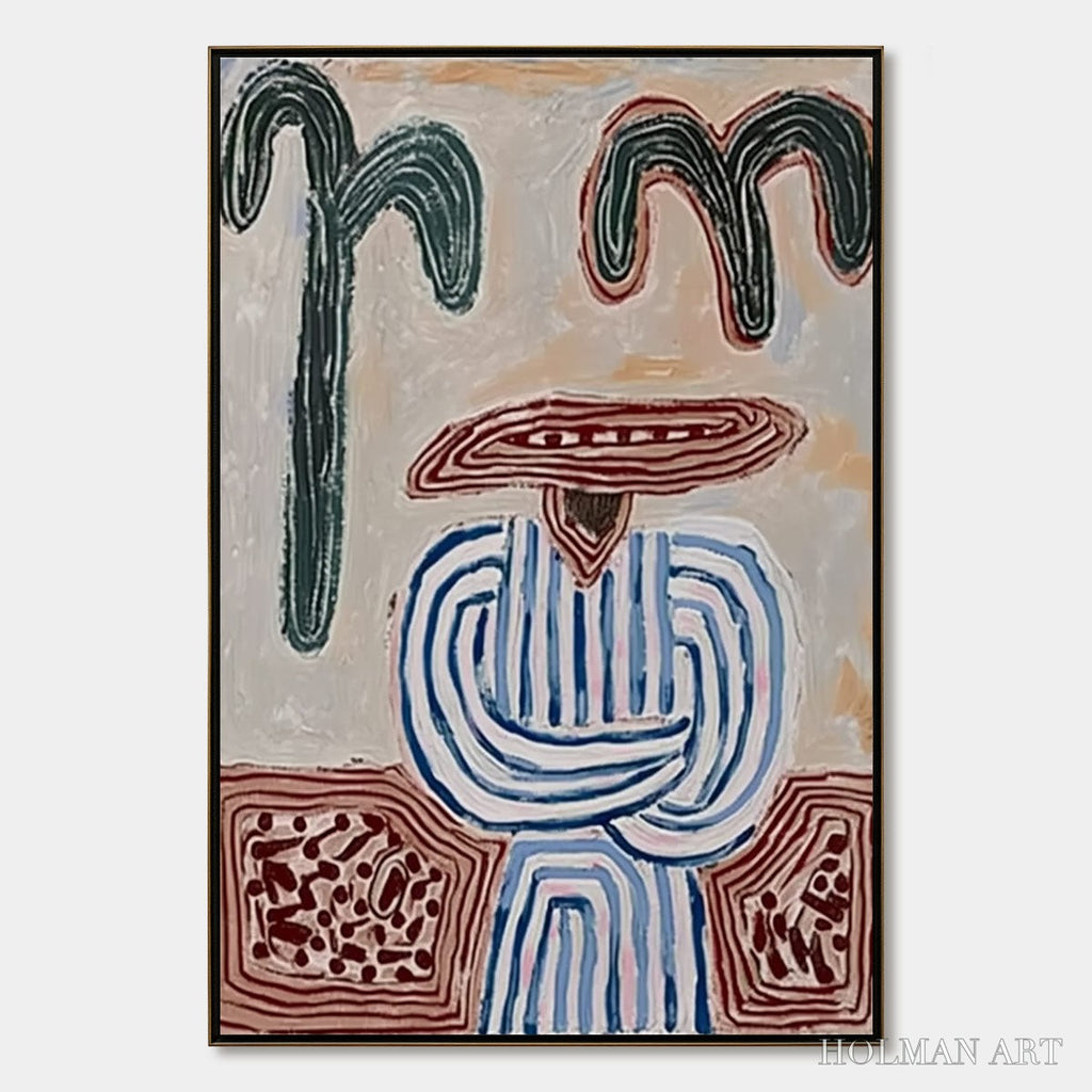 HOLMAN ART Earthen Guardian – Wabi Sabi Abstract Figurative - image 1