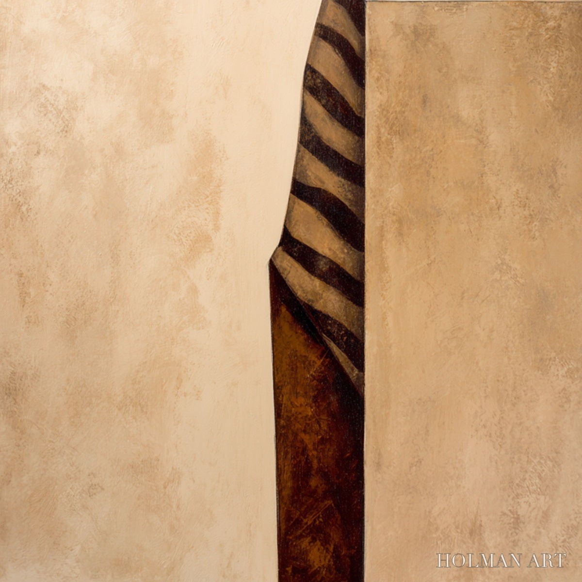 HOLMAN ART Solitude – Minimalist Figurative Painting in Earthy Tones - image 5