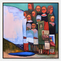 HOLMAN ART the Storykeepers – Colorful Figurative Painting of a Generational Gathering - image 1