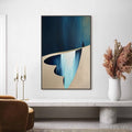 HOLMAN ART the Verge – Minimalist Abstract Painting of a Figure and Chasm - image 2