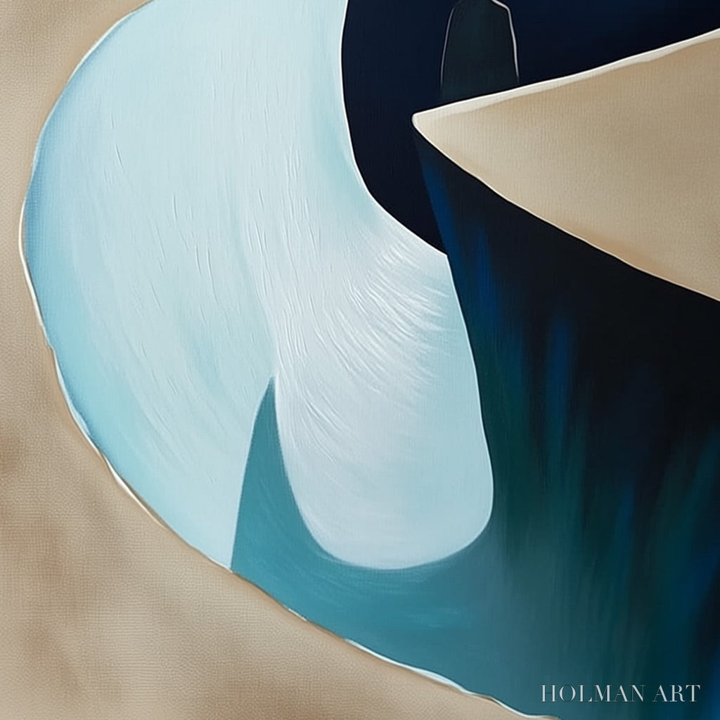 HOLMAN ART the Crossing – Minimalist Abstract Painting of a Figure's Journey - image 5