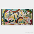 HOLMAN ART Garden Whispers – Colorful Abstract Figurative Boho - image 1