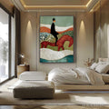 HOLMAN ART the Silent Journey – Textured Boho Figurative Painting of a Traveler's Journey - image 2