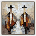 HOLMAN ART the Journeymen – Heavy Texture Palette Knife Figurative Painting - image 1