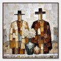 HOLMAN ART Kindred Spirits – Textured Abstract Figurative Impasto Painting - image 1