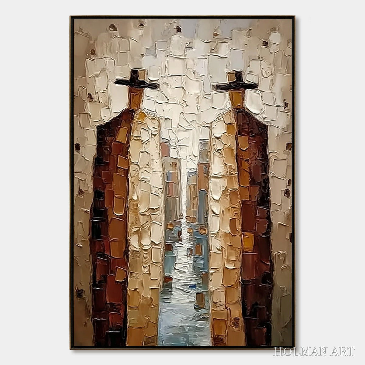 HOLMAN ART the Journeymen – Textured Figurative Impasto Painting - image 1