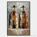 HOLMAN ART Urban Companions – Textured Abstract Figurative Impasto Painting - image 1