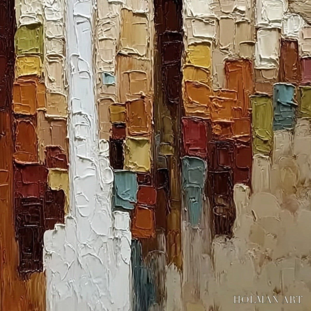 HOLMAN ART Kindred Spirits – Textured Abstract Figurative Impasto Painting - image 3