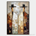HOLMAN ART the Companions – Textured Abstract Figurative Impasto Oil Painting - image 1