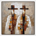 HOLMAN ART Kindred Spirits – Textured Abstract Figurative Impasto Painting - image 1