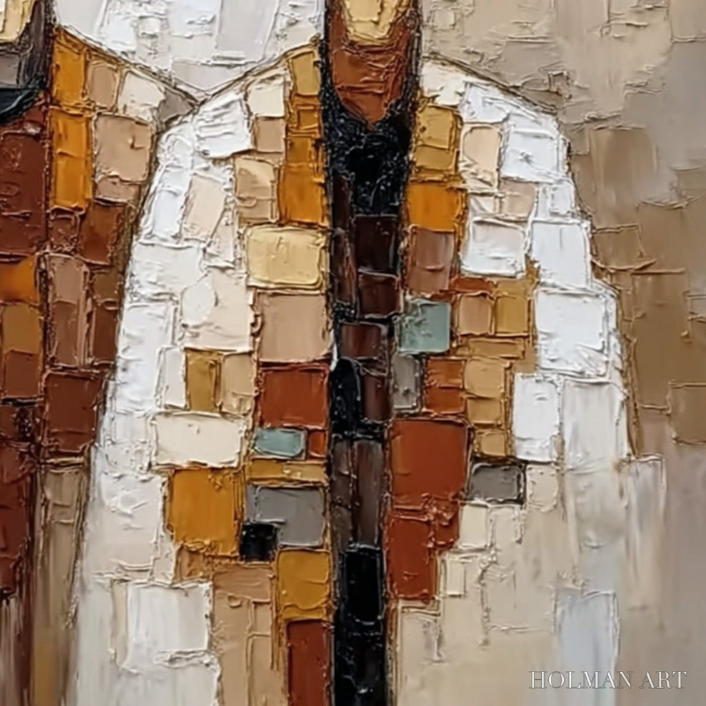 HOLMAN ART Kindred Spirits – Textured Abstract Figurative Impasto Painting - image 5