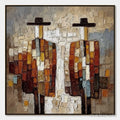 HOLMAN ART Companions – Textured Impasto Abstract Figurative - image 1