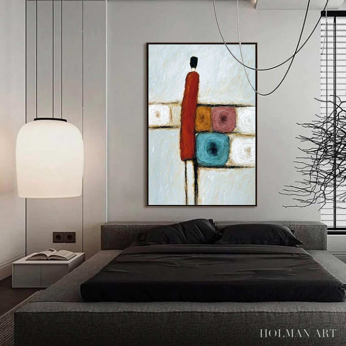 HOLMAN ART Crossroads – Modern Figurative Abstract Oil Painting - image 6