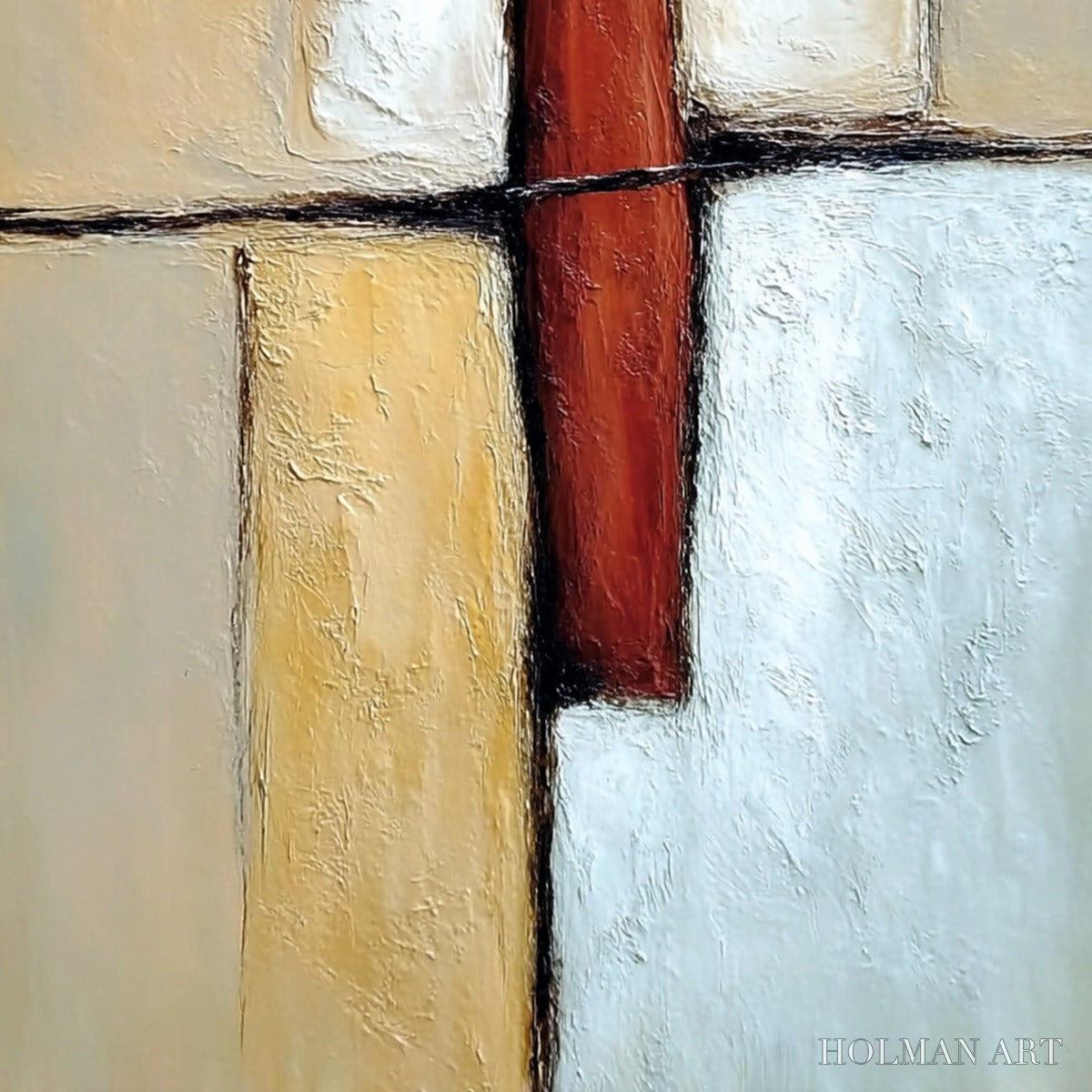 HOLMAN ART Vanguard – Textured Abstract Figurative Painting for Modern Decor - image 5