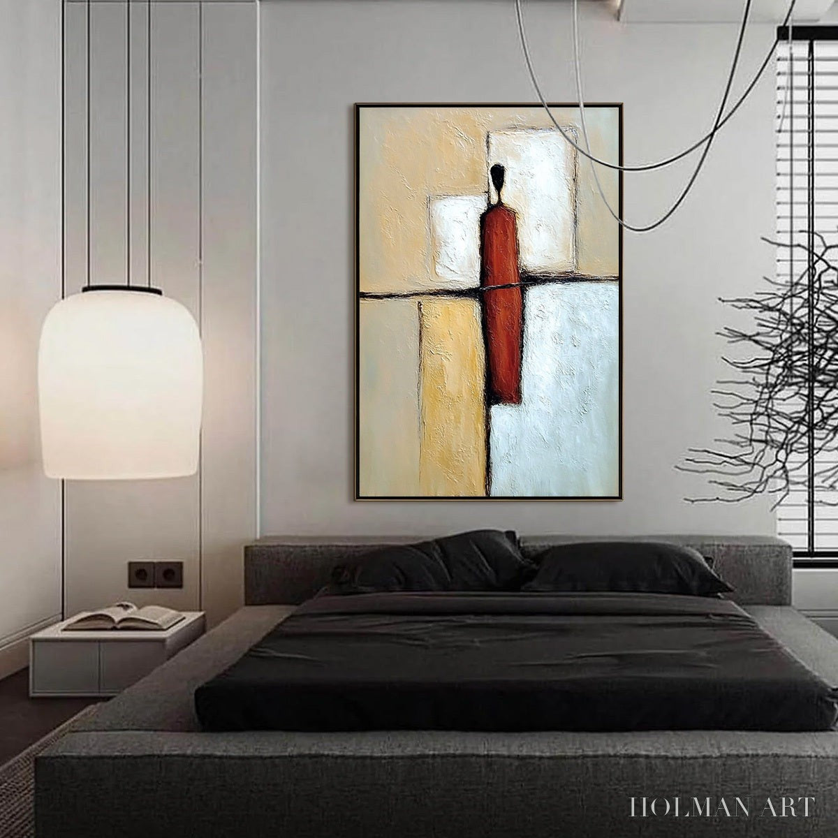 HOLMAN ART Vanguard – Textured Abstract Figurative Painting for Modern Decor - image 6