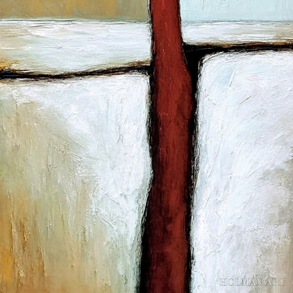 HOLMAN ART the Path – Textured Abstract Figurative Painting for Modern Decor - image 5