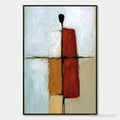 HOLMAN ART Convergence – Vertical Abstract Figurative Textured Oil Painting - image 1