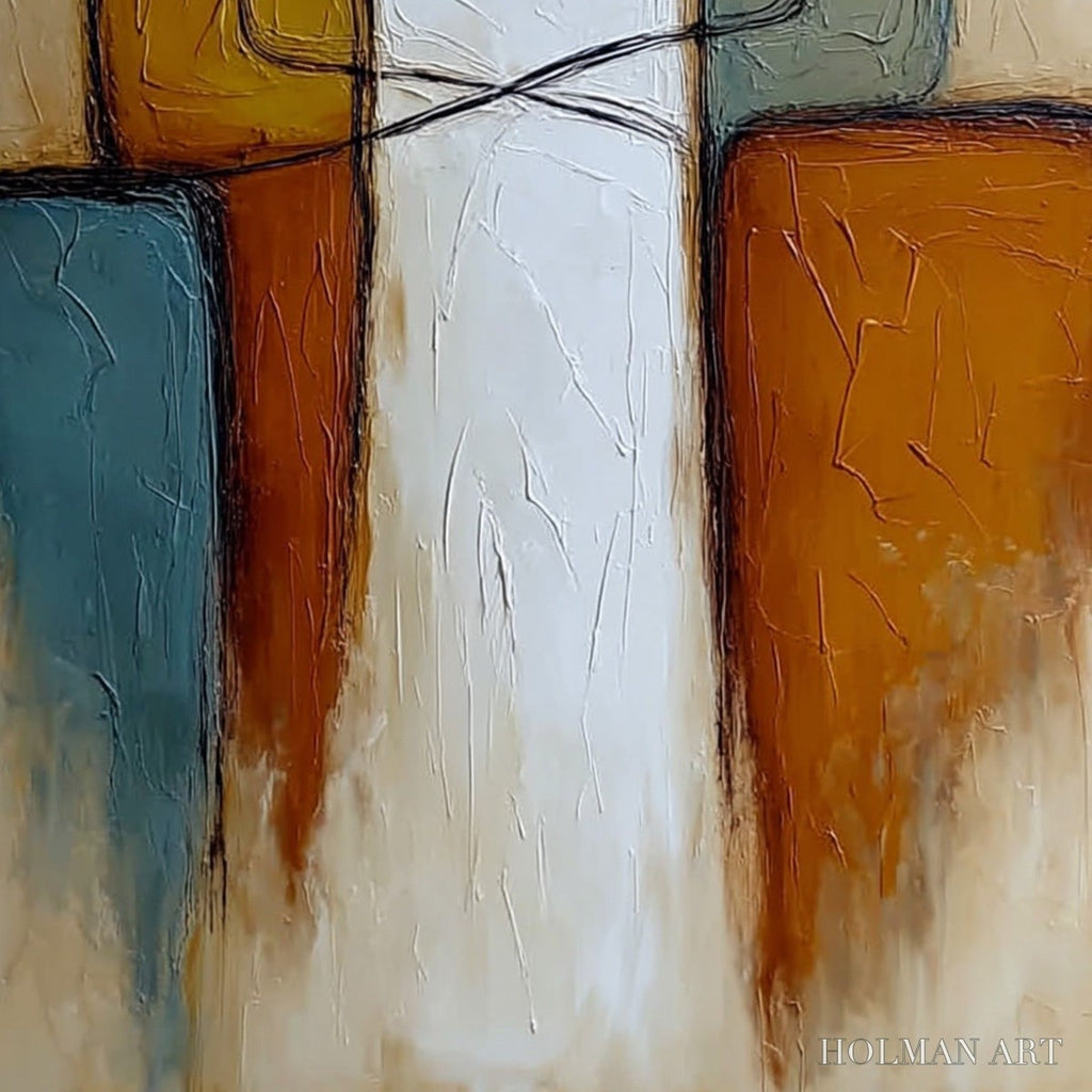 HOLMAN ART Kindred – Textured Abstract Figurative Painting of Unity - image 5