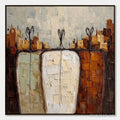 HOLMAN ART Together – Textured Impasto Abstract Figurative Painting - image 1