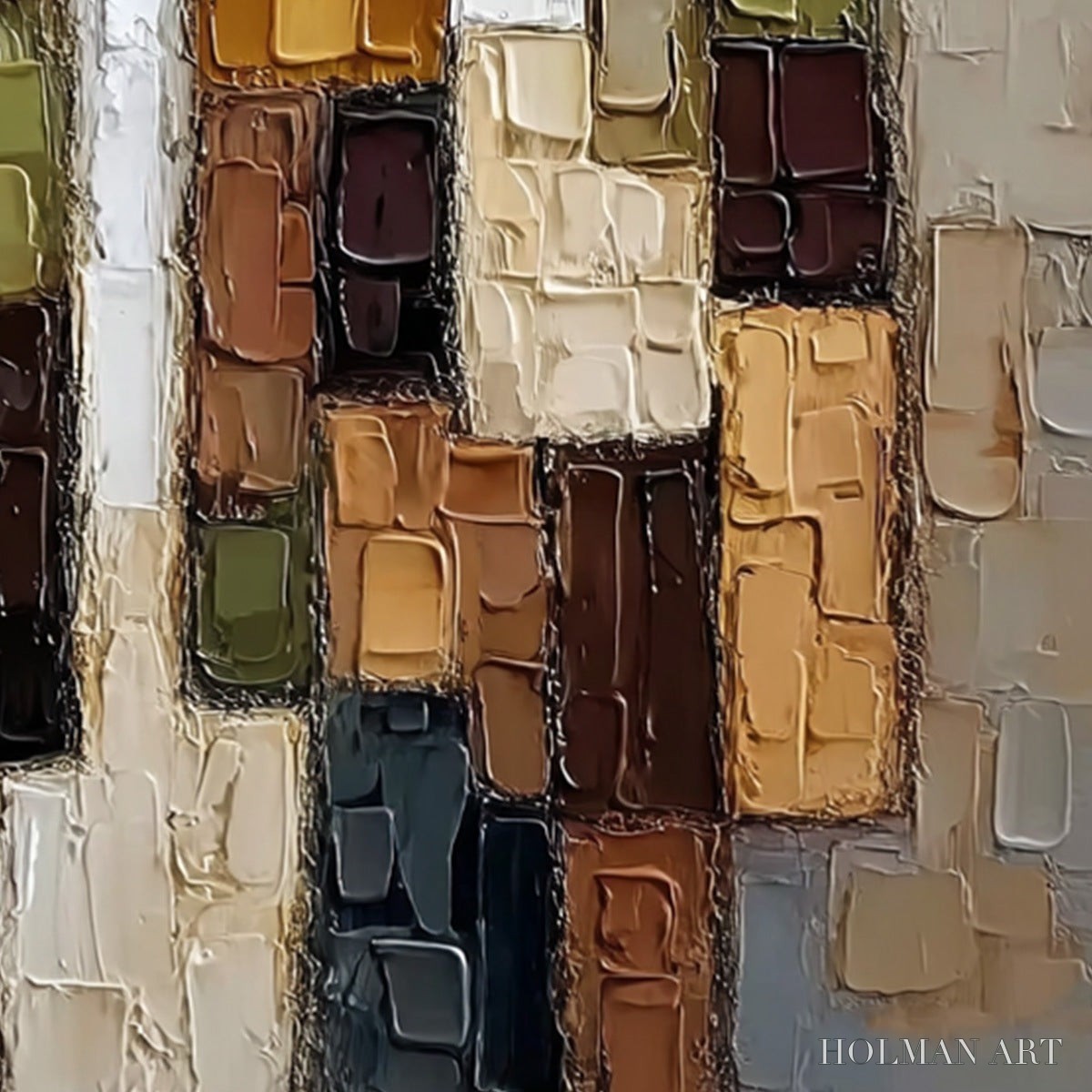 HOLMAN ART Companions – Textured Abstract Figurative Impasto Painting - image 3