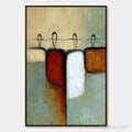 HOLMAN ART Gathering – Textured Wabi Sabi Abstract Figurative Painting - image 1
