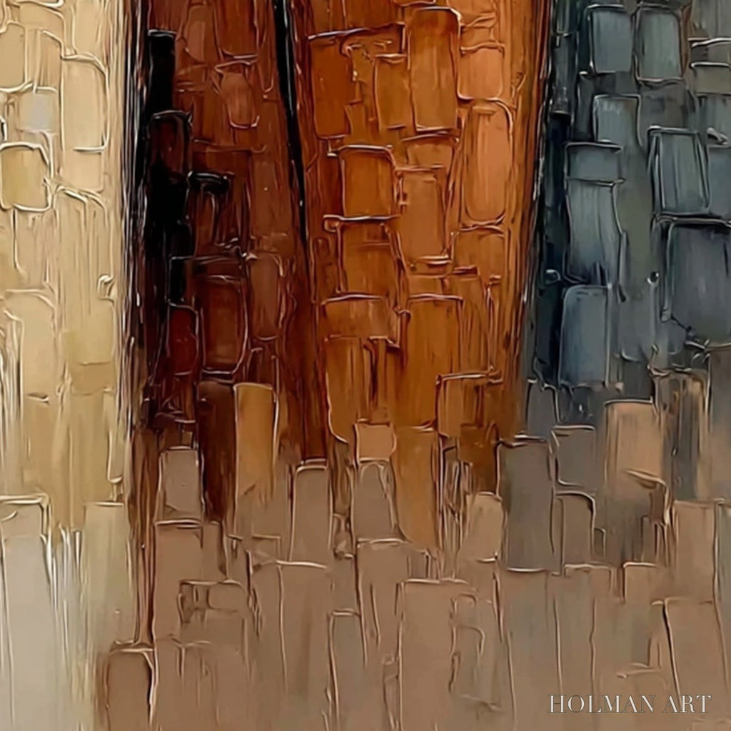 HOLMAN ART Convergence – Textured Abstract Figurative Impasto Painting - image 5