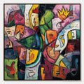 HOLMAN ART Carnival of Souls – Large Colorful Abstract Figurative - image 1