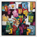 HOLMAN ART Urban Mosaic – Colorful Abstract People Painting with Heavy Texture - image 1