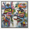 HOLMAN ART Conversation Pieces – Vibrant Textured Abstract Figurative Painting - image 1