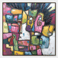 HOLMAN ART Conversations in Color – Large Colorful Abstract Impasto Figurative Painting - image 1