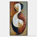 HOLMAN ART Unity – Textured Abstract Figurative Oil Painting of Embracing Forms - image 1