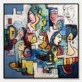 HOLMAN ART Conversations – Colorful Abstract Figurative People Painting - image 1