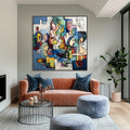 HOLMAN ART Conversations – Colorful Abstract Figurative People Painting - image 2