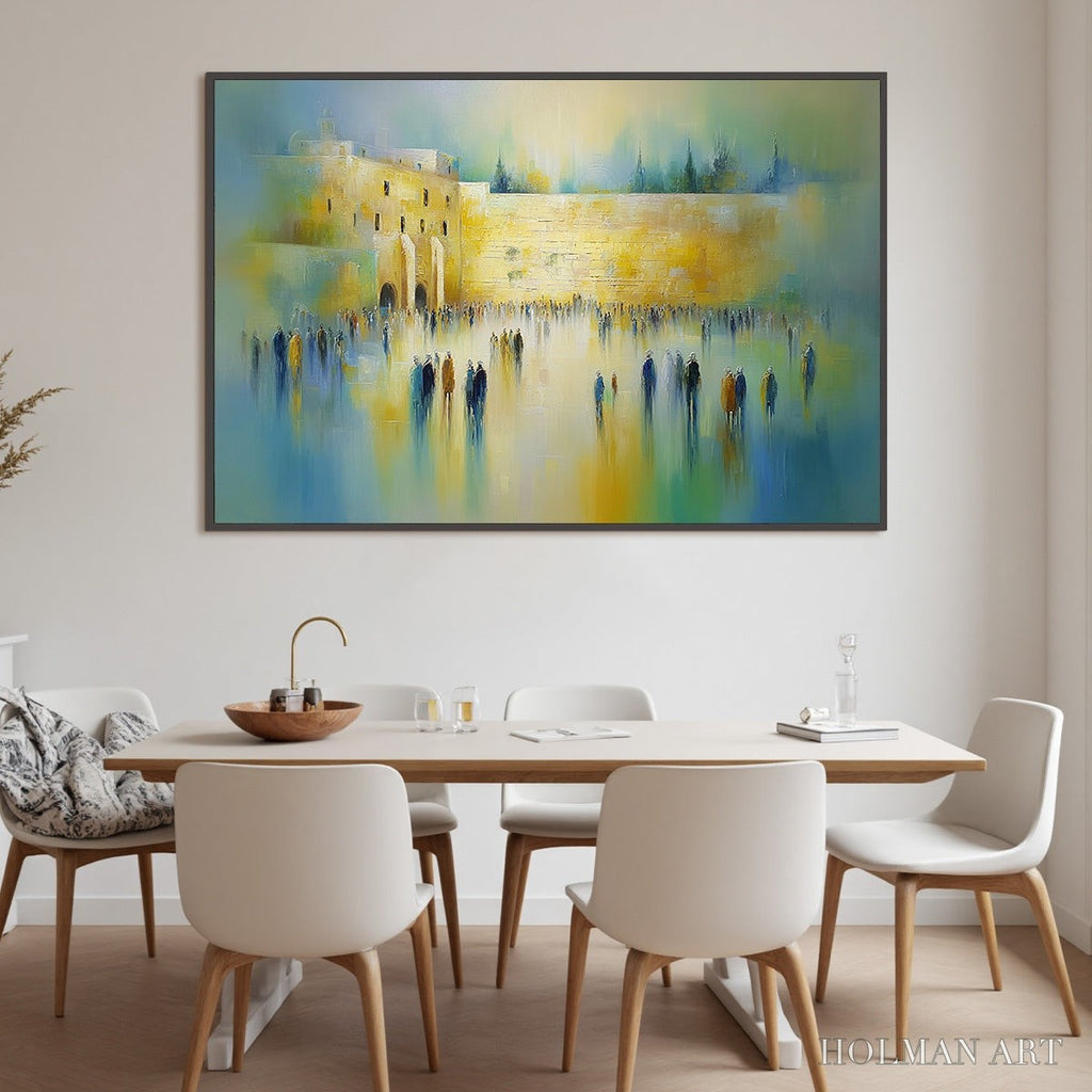 HOLMAN ART Echoes of Eternity – Abstract Figurative Cityscape Oil Painting - image 6