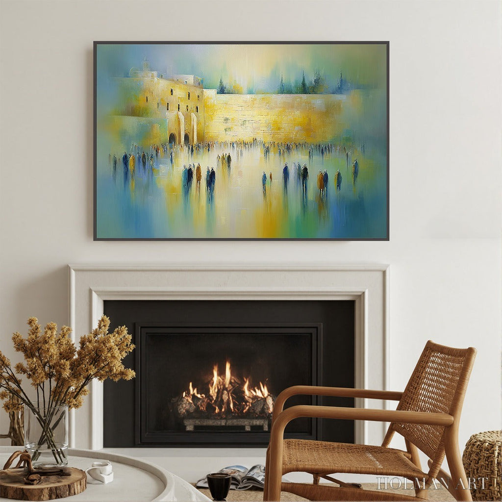 HOLMAN ART Echoes of Eternity – Large Figurative Cityscape Oil Painting of a Historic Wall - image 6
